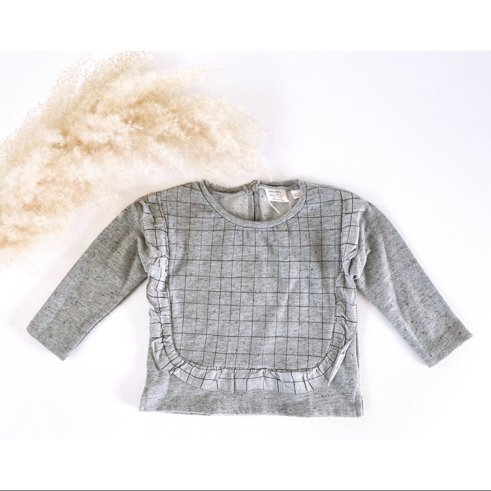 Zara Grid Flutter Sweatshirt